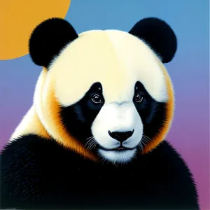 Adorable Wild Giant Panda with Black Fur