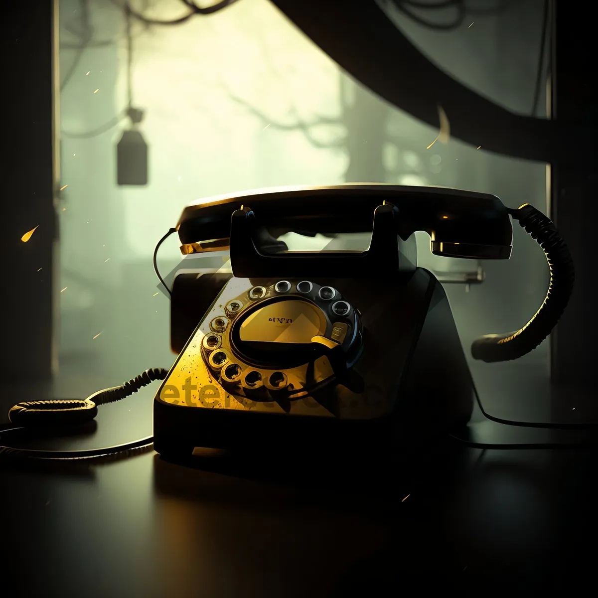 Picture of Vintage Rotary Dial Telephone for Business Communication