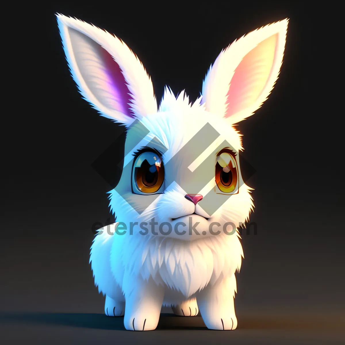 Picture of Fluffy Bunny - Adorable Easter Pet with Soft Ears