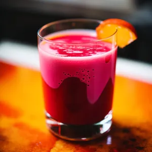 Refreshing Vodka Cocktail with Fresh Fruit and Ice