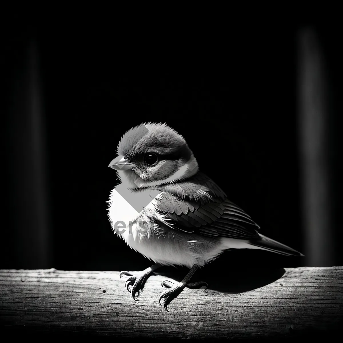 Picture of Cute Chickadee Perched on Branch