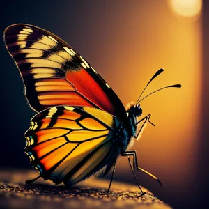 Vibrant Monarch Butterfly in Blossoming Garden