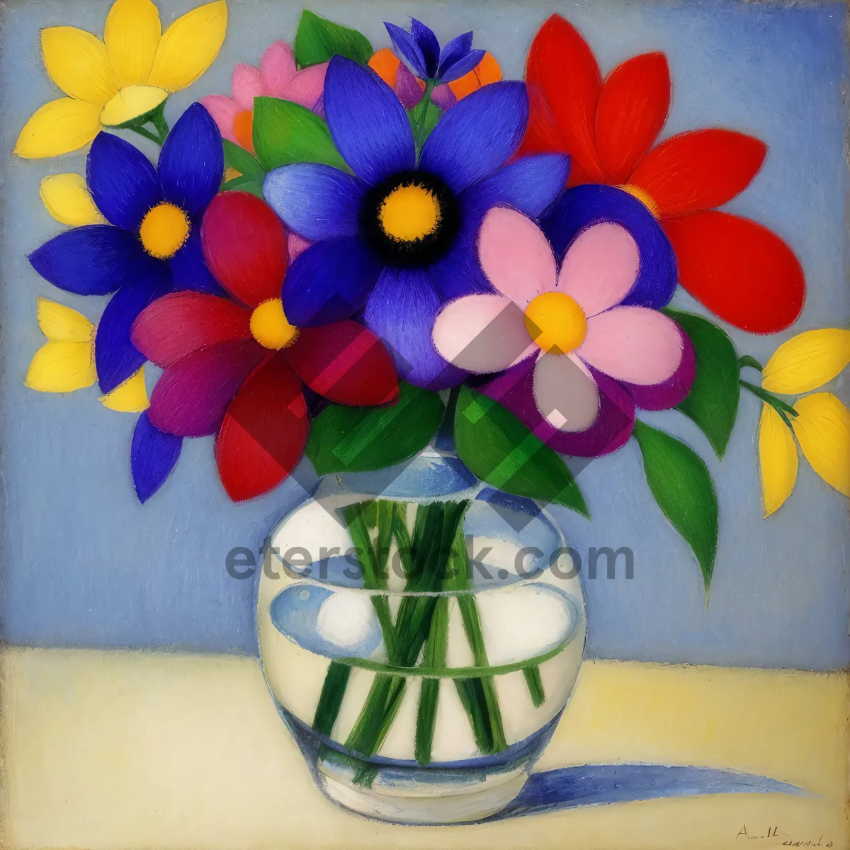 Picture of Colorful Pinwheel Flower Design Decoration