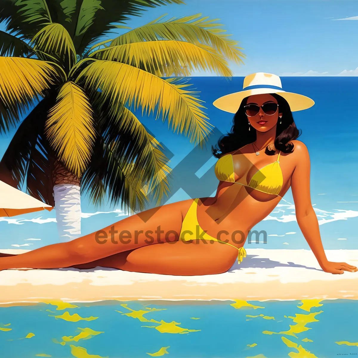 Picture of Beach Babe in Stylish Swimwear