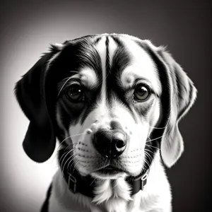 Adorable Purebred Canine Puppy in Studio Shot