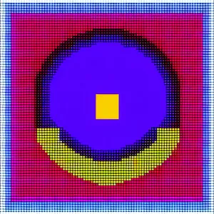 Modern Mosaic Grid Design - Digital Pixel Art
