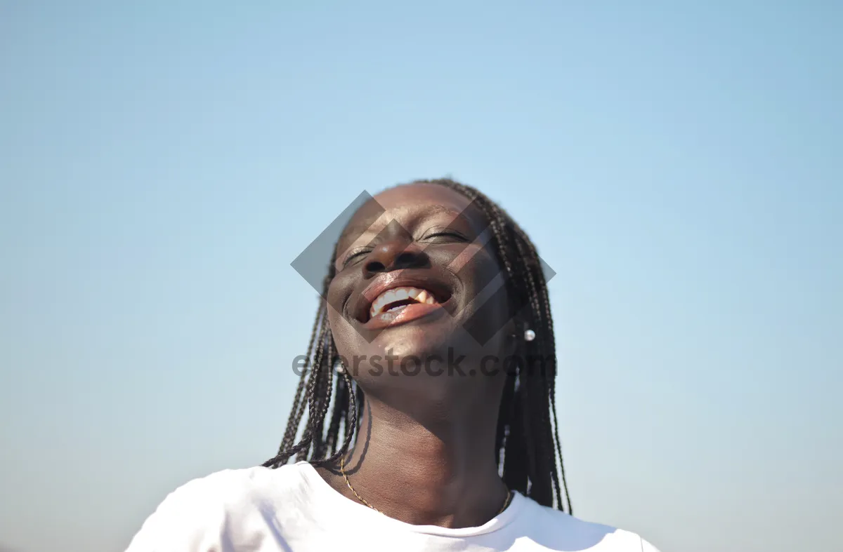 Picture of Happy Black Male Portrait with Cheerful Smile