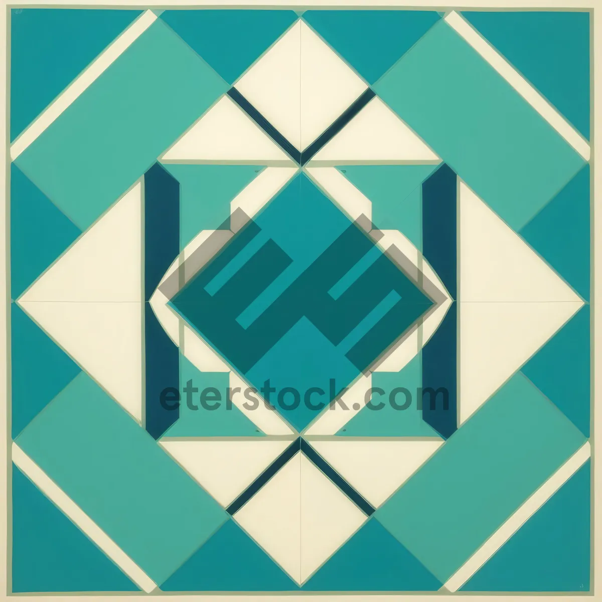 Picture of Geometric Mosaic Art Tile: Graphic Design Decoration