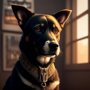 Sunny-Faced Shepherd Dog - Beautiful Brown Canine Portrait