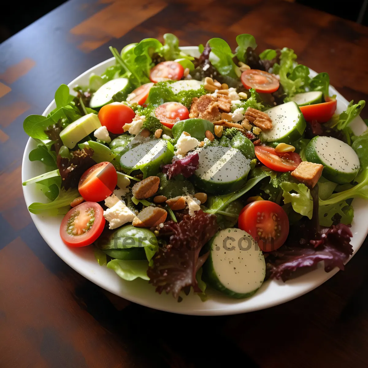 Picture of Healthy Gourmet Vegetable Salad with Grilled Chicken