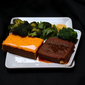 Delicious Steak and Broccoli Meal with Vegetable Salad