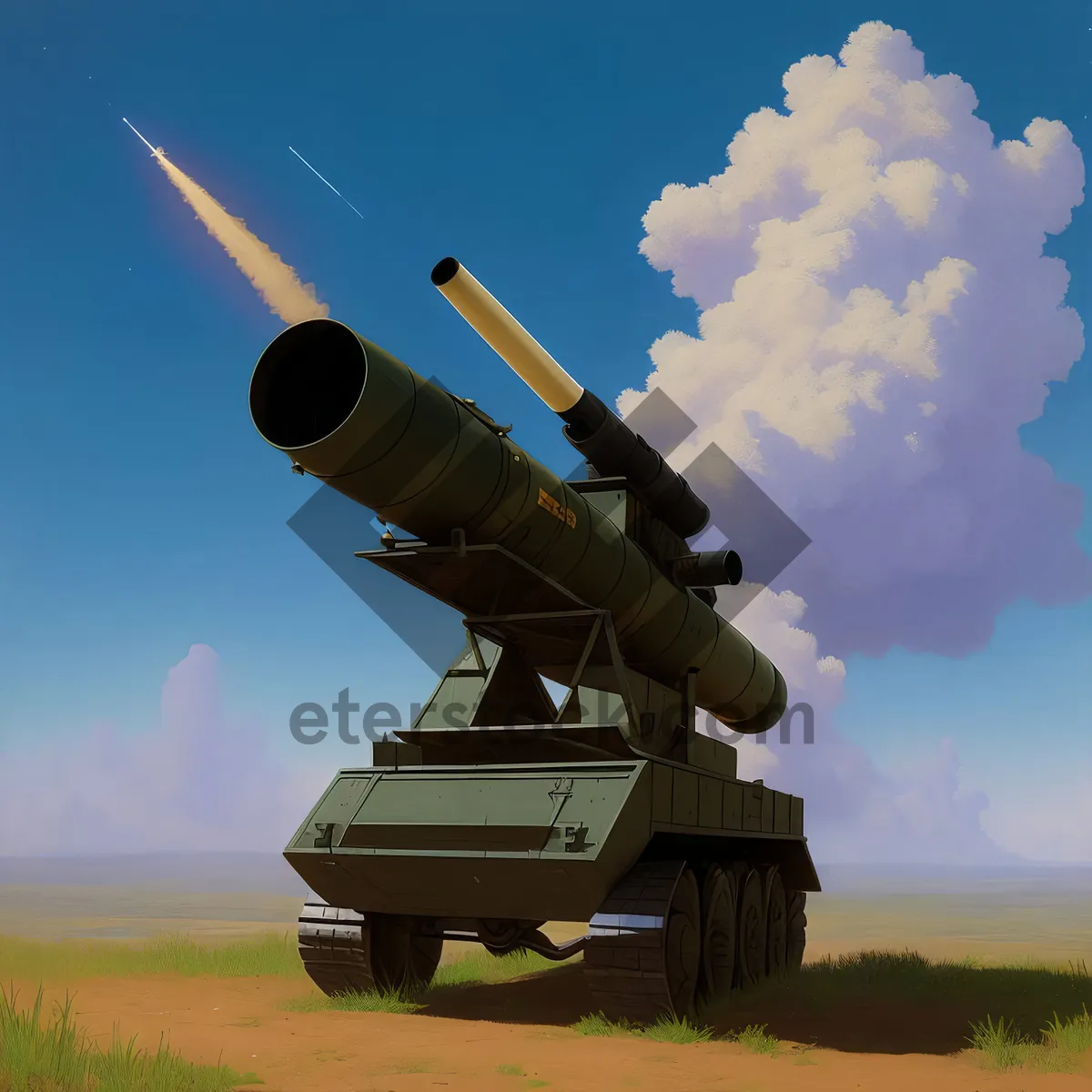 Picture of Sky High Cannon in Field Artillery Action