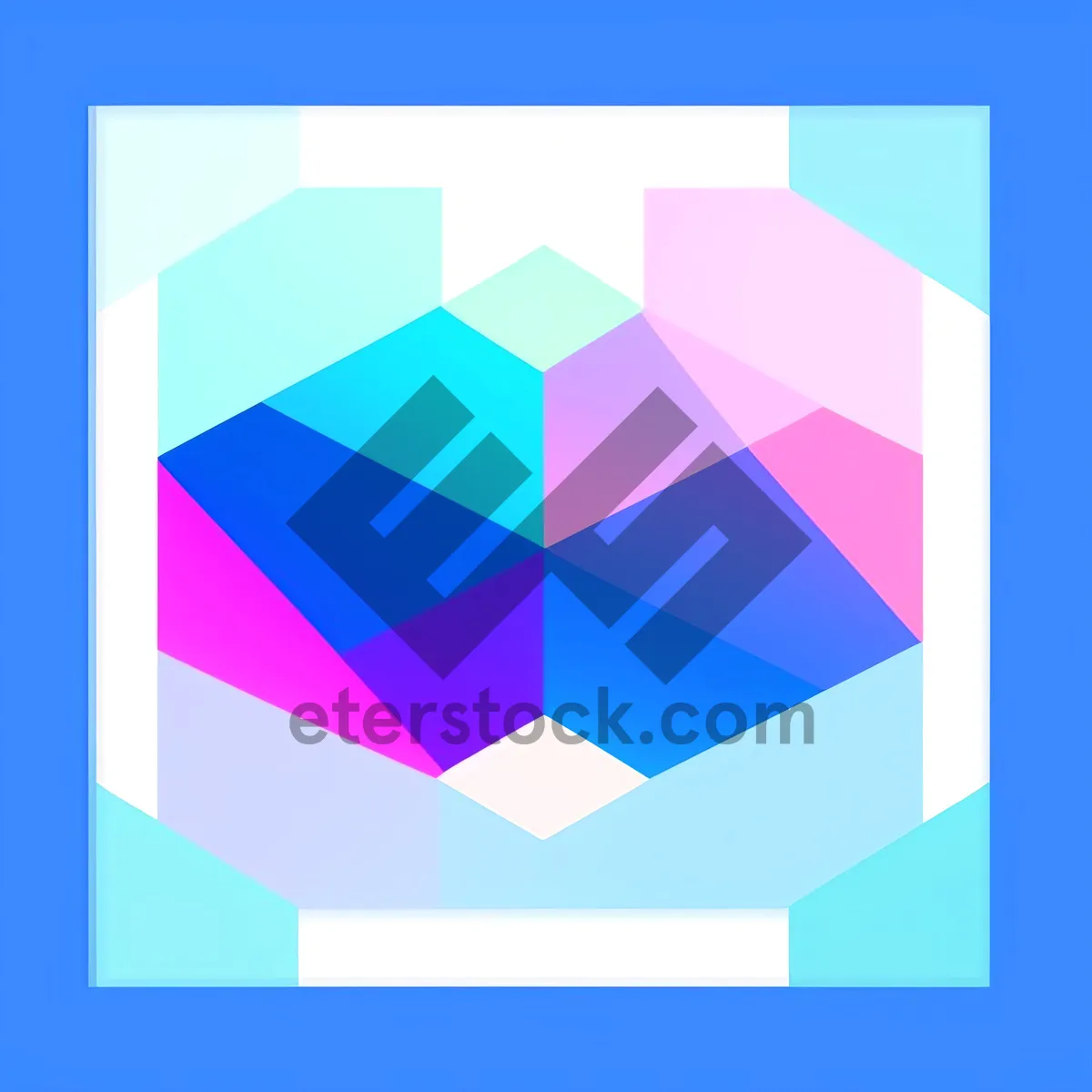 Picture of Colorful Geometric Mosaic Artwork Design