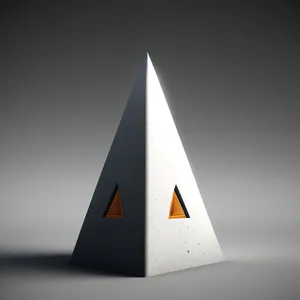 3D Pyramid Symbol Cone Sign Design