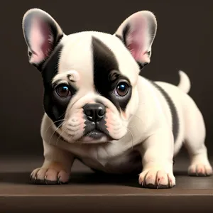 Adorable Brown Bulldog Puppy Sitting