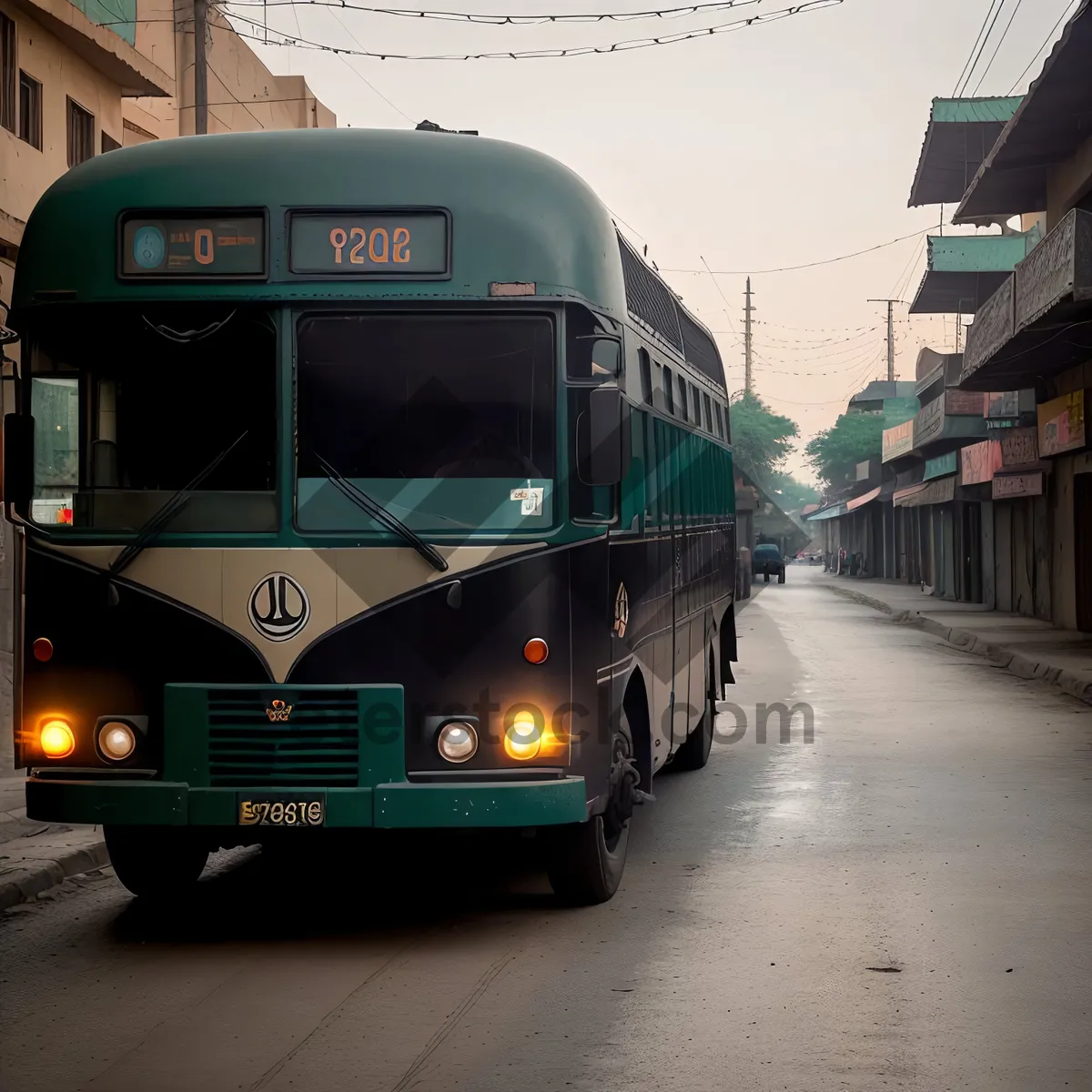 Picture of Efficient Urban Shuttle Bus for Public Transportation.