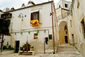 Medieval monastery in historic city with old stone walls