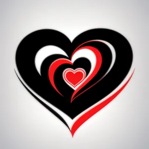 Love-filled Heraldry Heart Emblem: Iconic Valentine Art