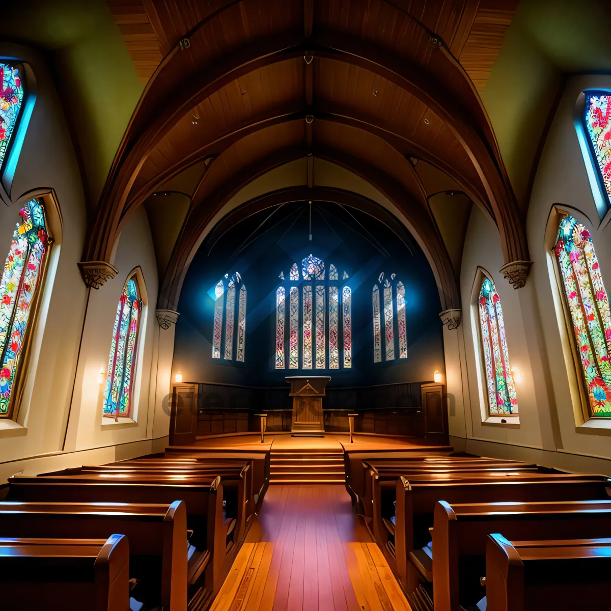 Picture of Divine Serenity: Majestic Cathedral Organ Resonating Faith