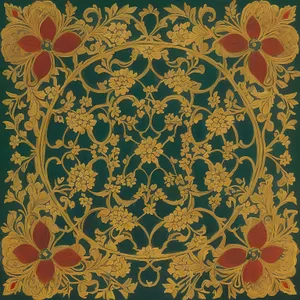 Floral Damask Wallpaper: Vintage Floral Decorative Pattern