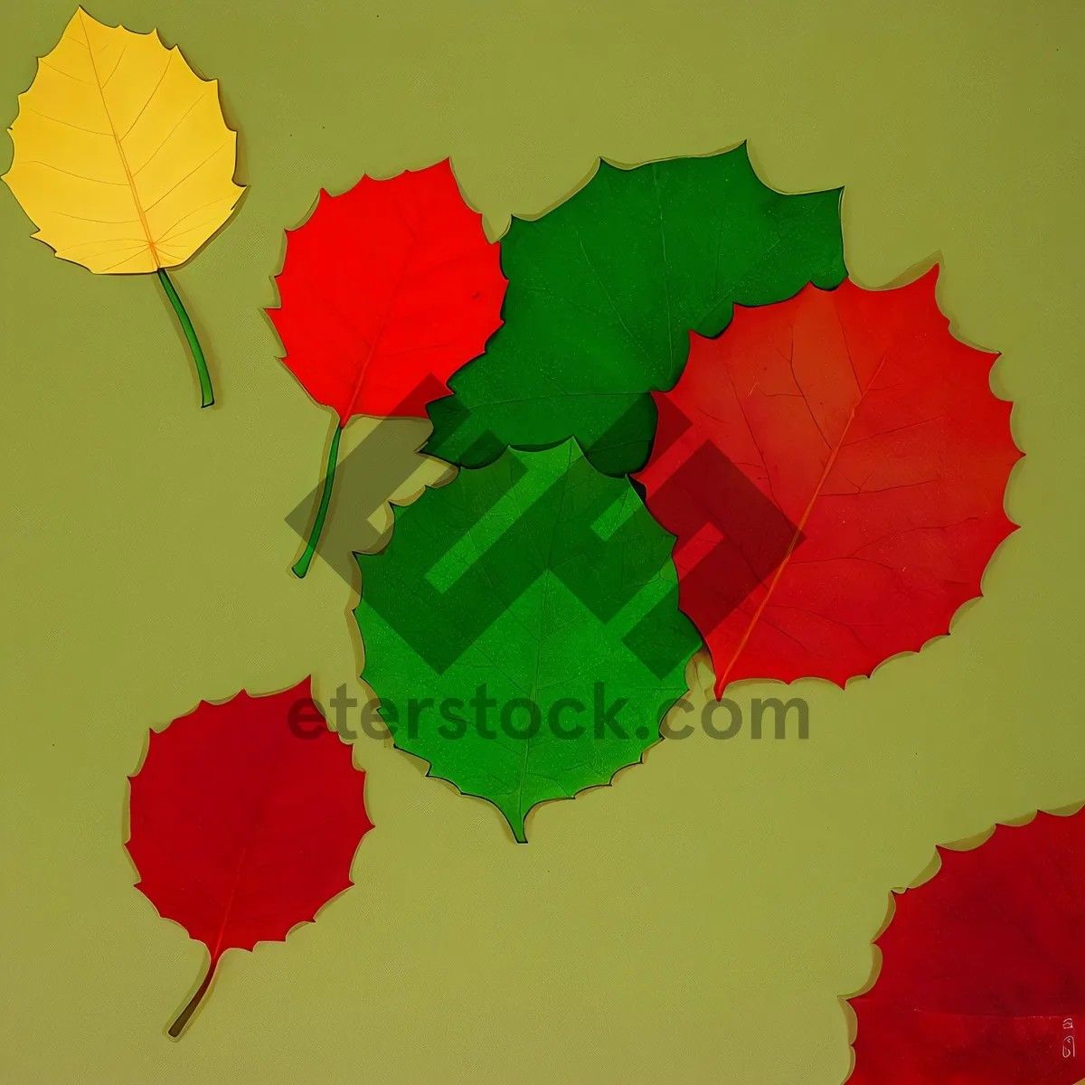 Picture of Vibrant Spring Floral Garden with Roses and Poppies