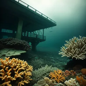 Colorful Tropical Coral Reef Teeming with Marine Life