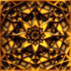 Artistic Symmetry: Intricate Fractal Decorative Tile