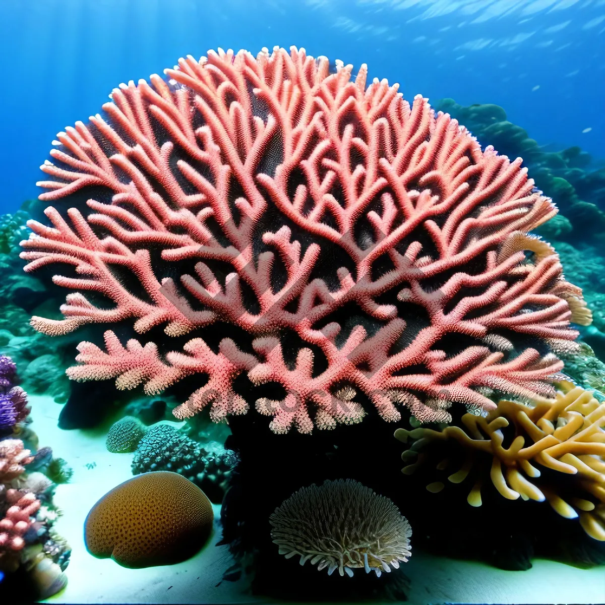 Picture of Colorful Coral Reef Life in the Deep Ocean