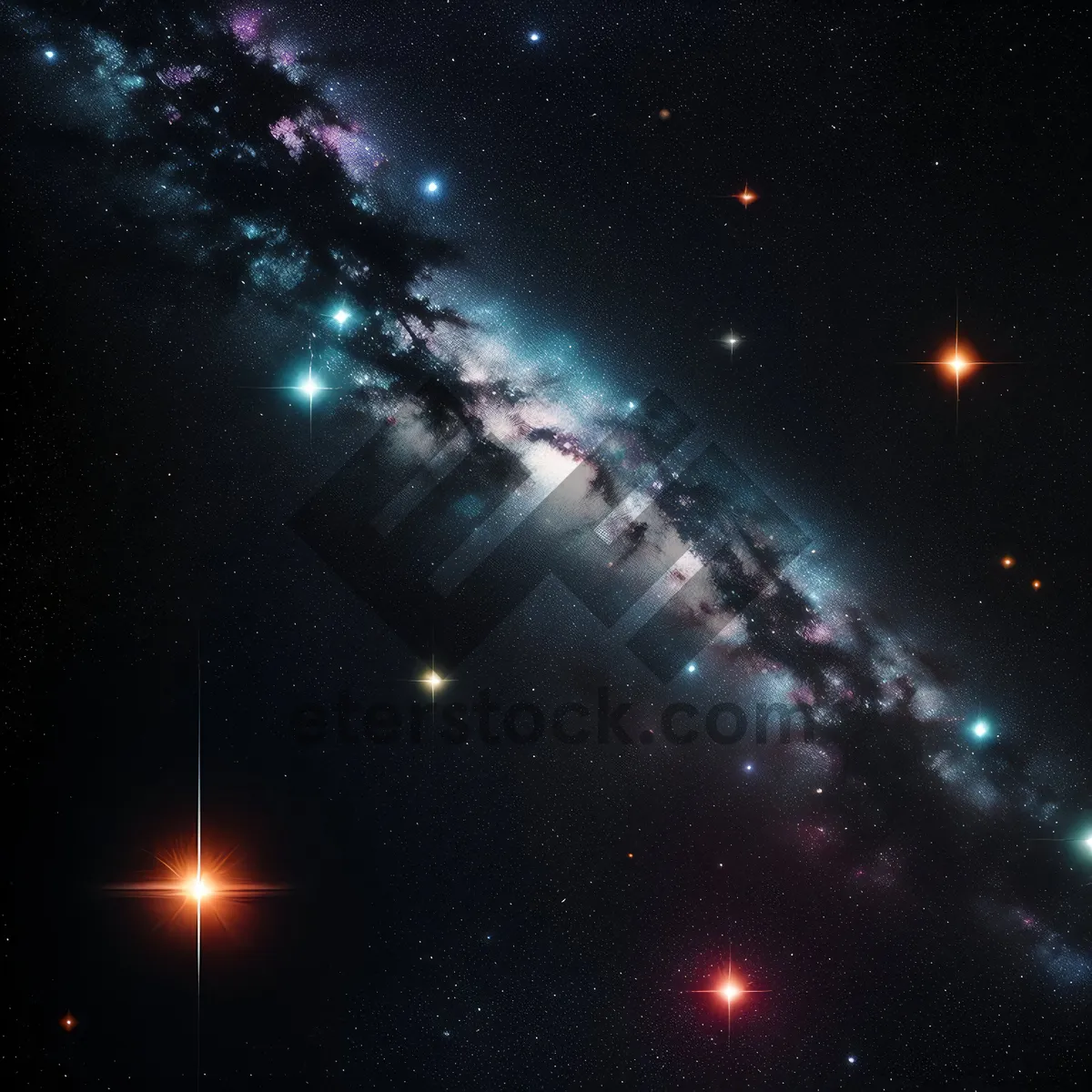 Picture of Dark Galaxy Glow in Space Fantasy Universe Wallpaper