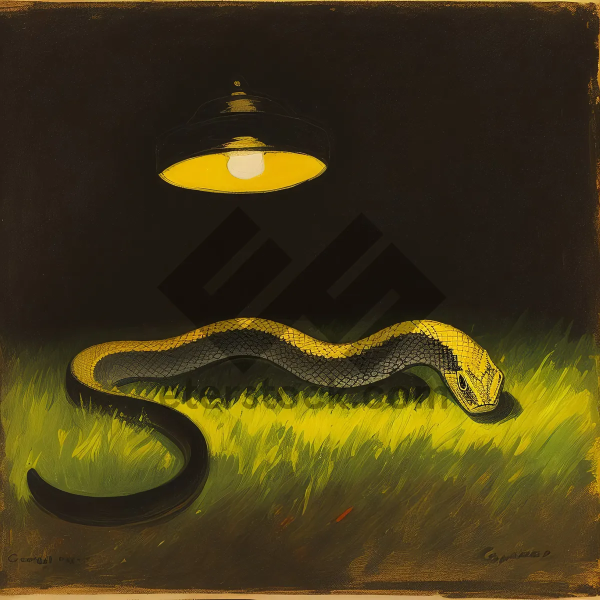 Picture of Slithering Serpent: A Nightly Reptilian Design