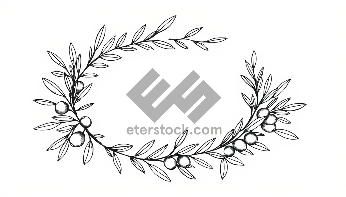 Picture of Floral botanical silhouette graphic design element.