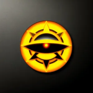 Spooky Jack O' Lantern Icon with Evil Face