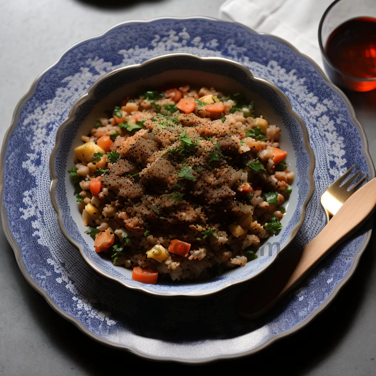 Picture of Delicious and Healthy Lentil Vegetable Salad Dish