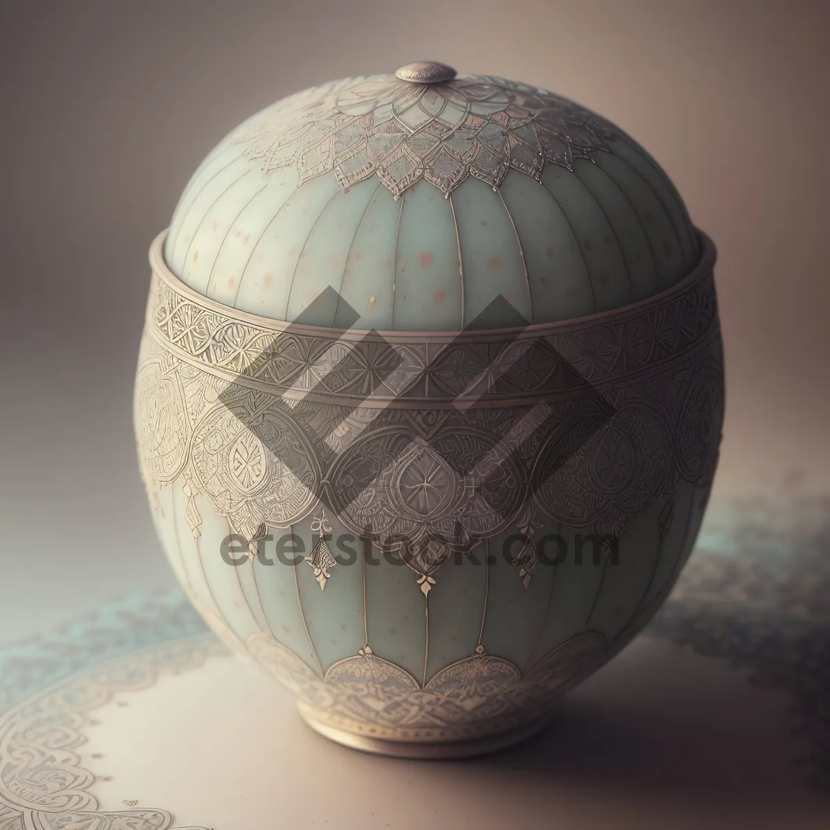 Picture of Chinese Porcelain Egg-Shaped Decorative Ceramic Globe