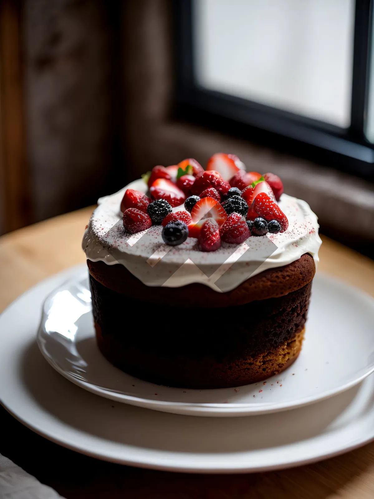 Picture of Delectable Berry Trifle with Raspberry and Cream