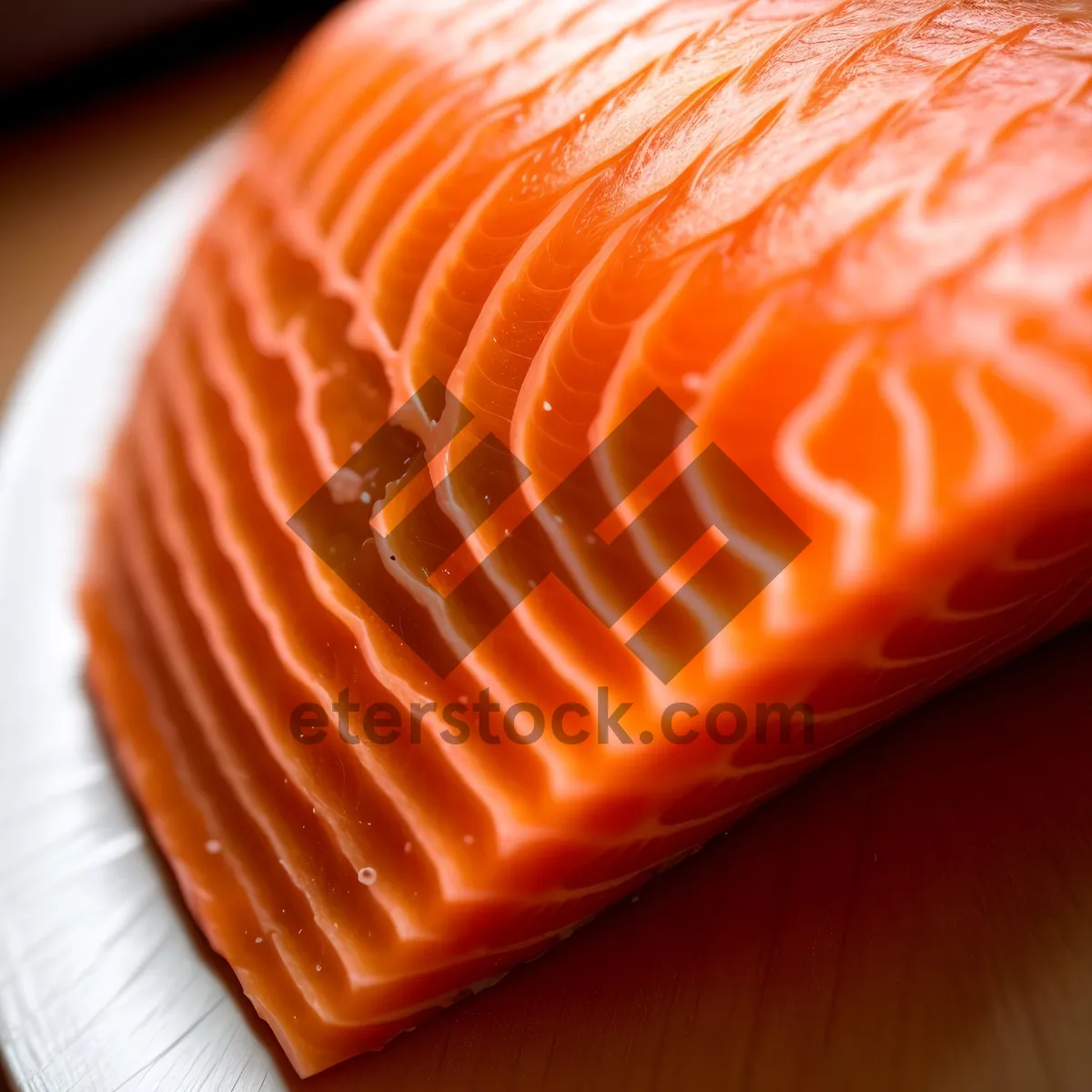 Picture of Fresh Mandarin Salmon Plate: Exquisite Citrus Seafood Delight.