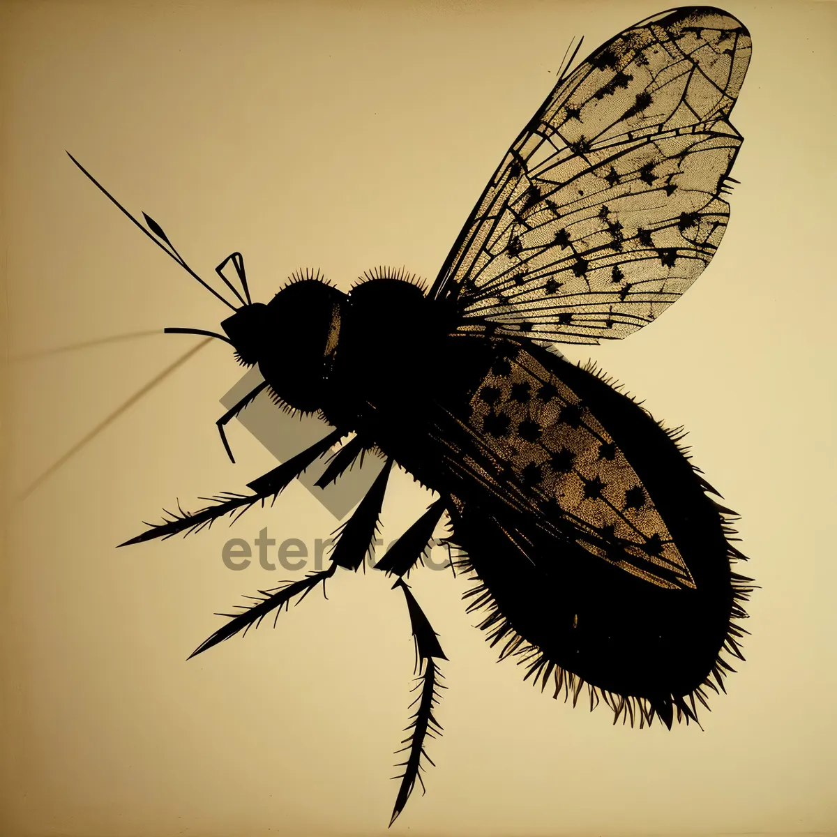 Picture of Vibrant Orange Lacewing Resting on a Flower