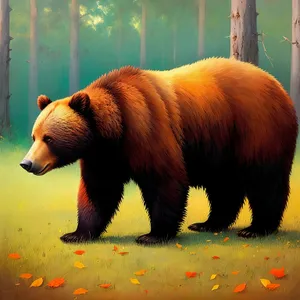 Wild Brown Bear in Nature's Realm