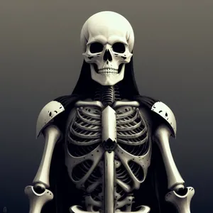 Terrifying skeletal pirate bust sculpture