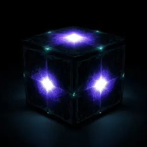 Black Fractal Design Light Effect Graphic Shape