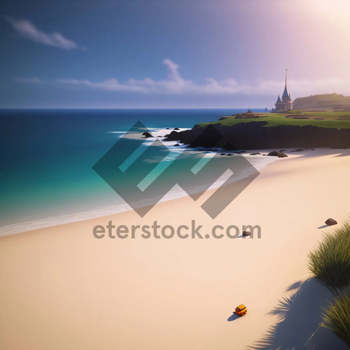 Picture of Serene Coastal Bliss: Turquoise Waters and Sandy Shores