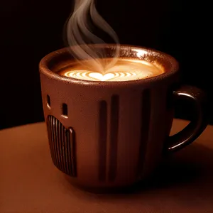 Steaming Espresso Cup on Table