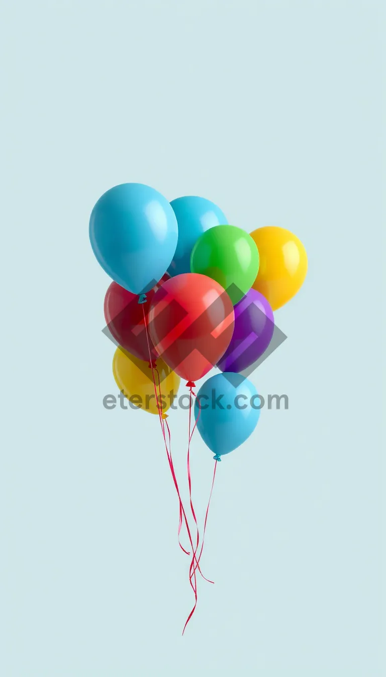 Picture of Colorful balloon decorations for festive birthday celebration