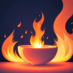 Blazing Heat: Iconic Orange Fire Symbol