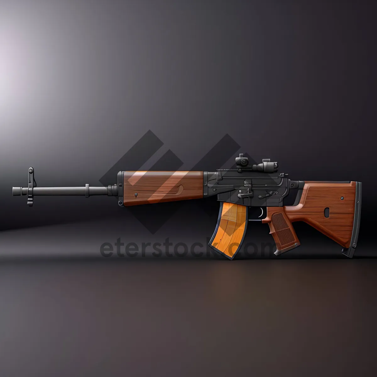 Picture of Assault Rifle Weapon - Automatic Firearm for Defense