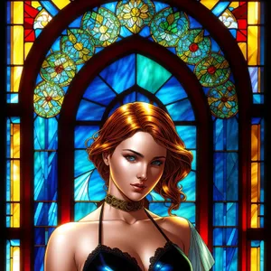 Stained Glass Window: Majestic Cathedral's Holy Reflection