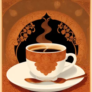 Hearty Breakfast Delights: Hot Mug of Morning Coffee