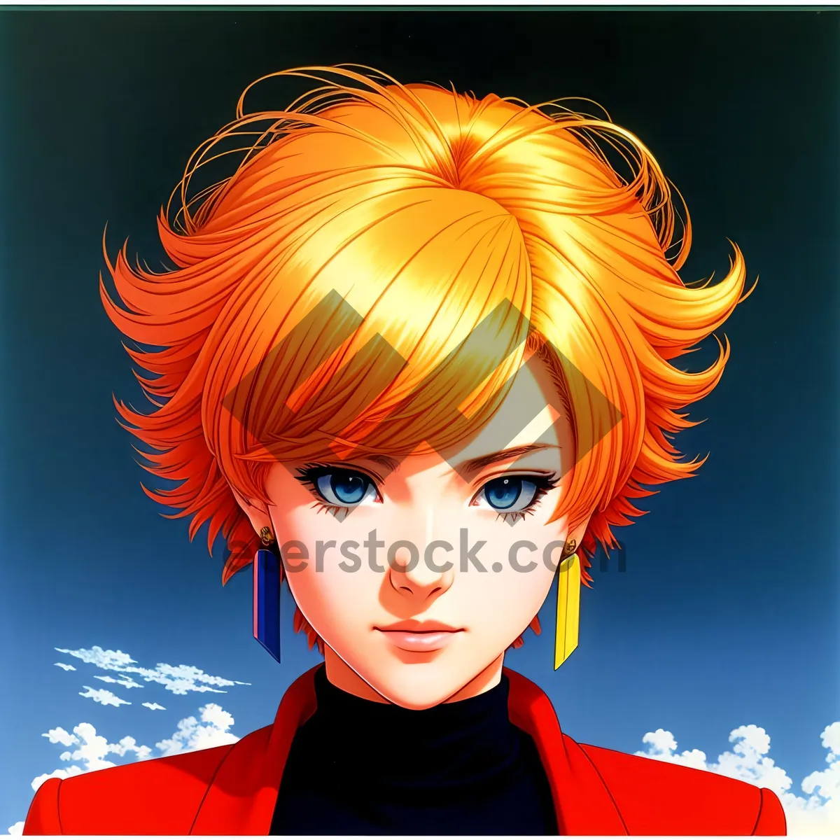 Picture of Elegant Fashion Model with Stylish Haircut