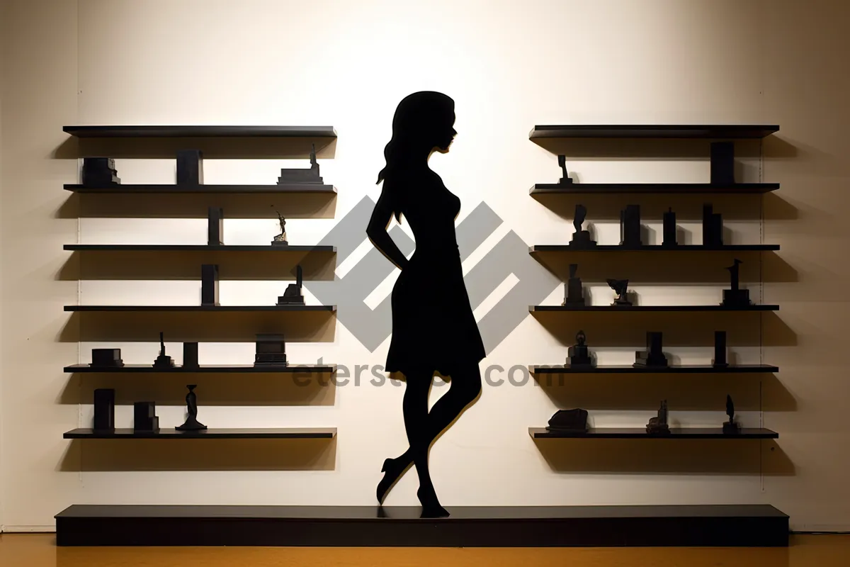 Picture of Business group on staircase silhouette