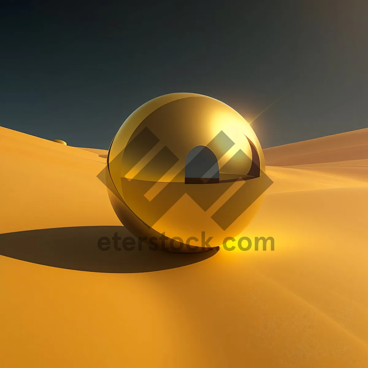 Picture of Dynamic 3D Graphic Icon with Curved Light Art